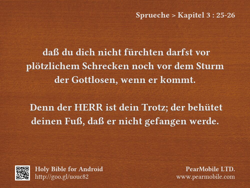 Sprueche, Kapitel 3:25-26